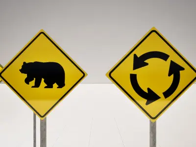 3D US Traffic Signs Pack  3D model