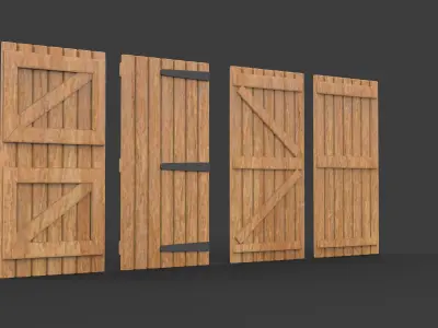 Wooden Gate  3D model