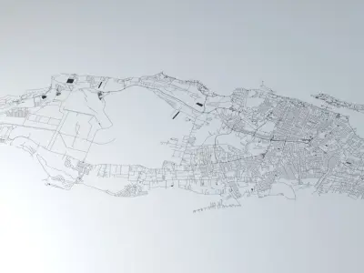 Nassau Road Network and Streets 3D model