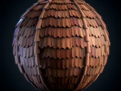 Roof tiles 6 Pattern - VOL 01 - SBsar - Maps Texture