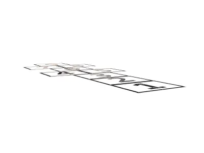 Hopscotch V1 003 Low-poly 3D model