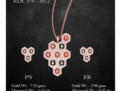 22 Italian High Jewelry Pendant earrings set 3D print model
