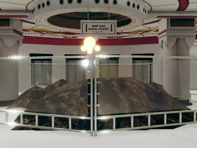 Safa Marwa Interior - Hajj and Umrah Low-poly 3D model