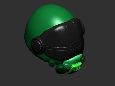 helmet high poly sculpt 3d printable ver 7 3D model 3D model