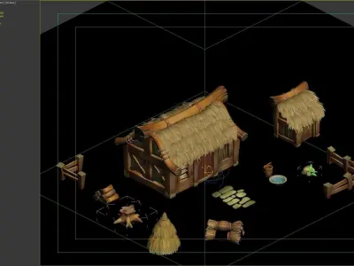 thatched Cottage 3D model