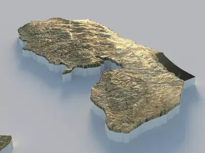 Palestine Terrain Country 3D model