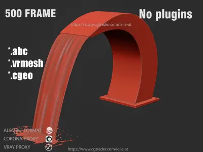 Waterfall Fountains Swimming Pool landscape 3D model