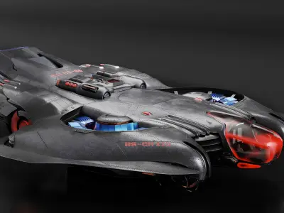  Sci Fi Infiltration Dropship Rigged 