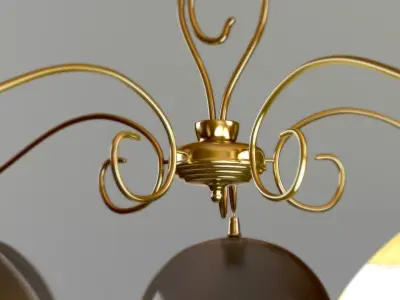 Bronze Chandelier 3D model