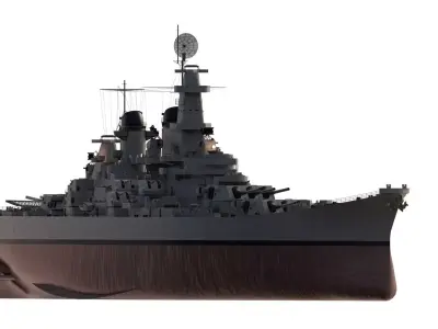 WW2 US NAVY USS  NEW  JERSEY BATTLESHIP 3D model