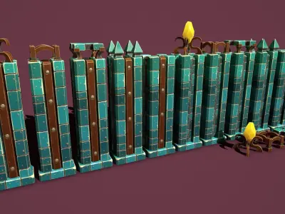 Fantasy obelisk 2 Low-poly 3D model