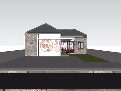 House 11x27m code 618 - Sketchup 3D model 3D model 3D model