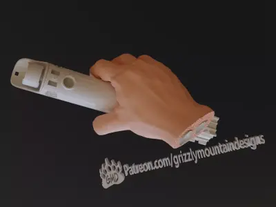 Luke Skywalker cutoff hand Light Saber display 3D model