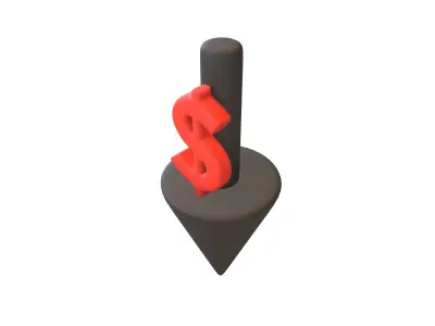 Price Down Symbol V2 003 Low-poly 3D model