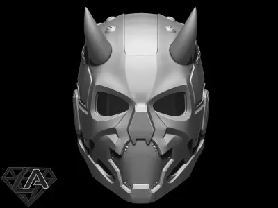 Sci-fi cyberdemon helmet V1 3D print model
