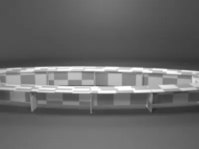 Meeting chair Low-poly 3D model