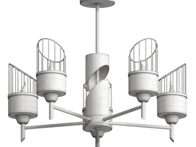 Rod chandelier Inna 3737 - 5C 3D model