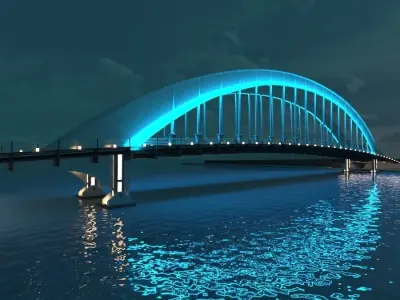 Bridge Model - Vray 3D model