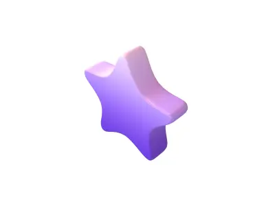 Star Emoji v2 004 Low-poly 3D model