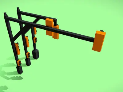 Traffic Light Pack Low-Poly Low-poly 3D model