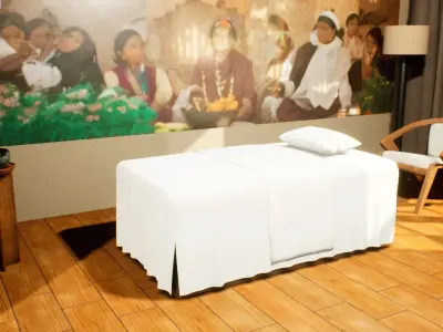 Spa - massage salon with pool 3D model