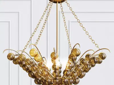 Currey Company Lighting Quantum Chandelier 3D model