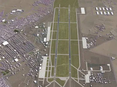 Shiraz Airport Low-poly 3D model