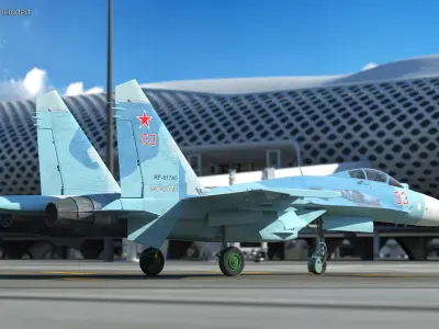  Sukhoi Su-27 Flanker Russian Fighter Aircraft 