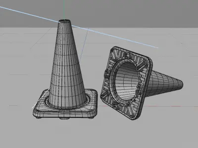 Street cone Free 3D model