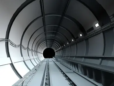 Tunnel subway 3D model