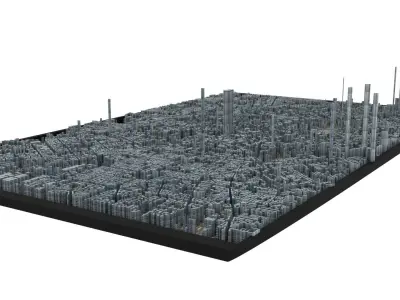  City of Milan Low-poly 3D model