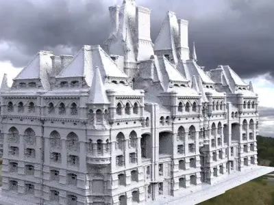 Wizards main city council 3D  3D model