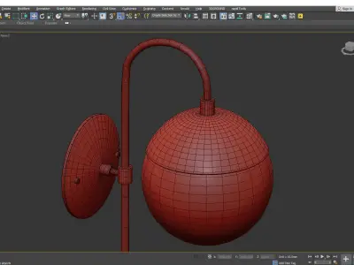 CEDAR MOSS GLOBE SCONCE Low-poly 3D model