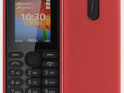  Nokia 108 Dual SIM Red 3D model