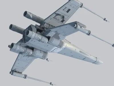 Star Wars A New Hope X Wing 1 24th scale 3D stl model 3D print model