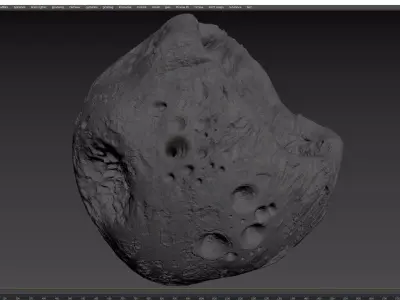Realistic Asteroid Space Rock 3D print model
