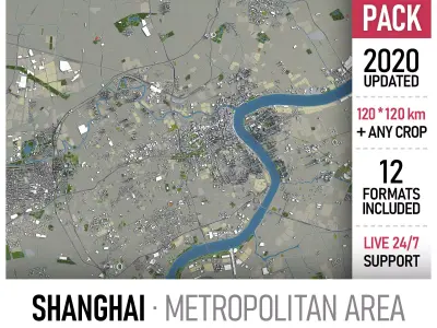 Shanghai Metropolitan Area 3D Model Pack