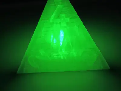 D4 four sided dice nightlight - lamp 3D print model