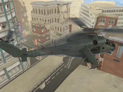 Ruined War Zone Low-poly 3D model