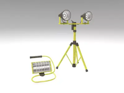 Industrial Lights Low-poly 3D model