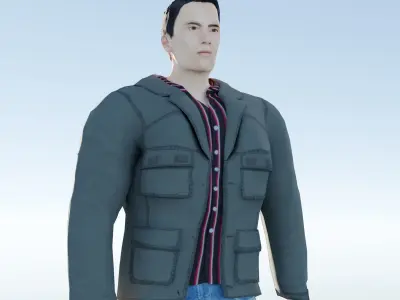 Scifi Collection stool with orange balls 3D Model Pack