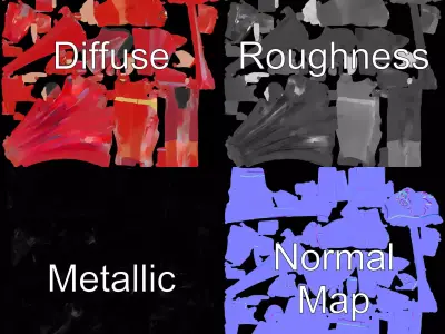 Dynamic Red Hero model pack Low-poly 3D model