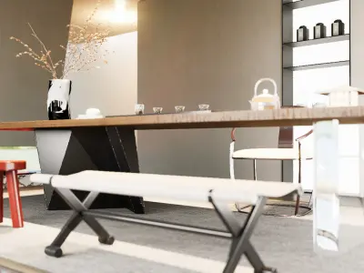 Office Space Interior 3D model