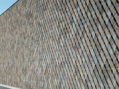 Woodfacades vol03 Wood Shingles 8K Seamless PBR Materials Texture