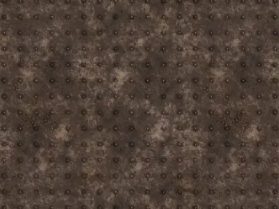 Rusted Rough Perforated Metal Sheet PBR Seamless Texture