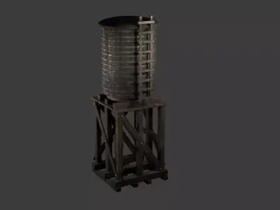 Old water tank 3D model