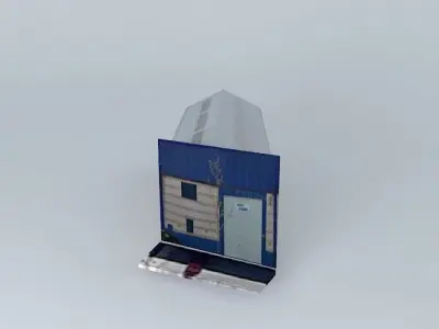 Uncle building with door Free 3D model