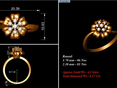 Light weight ring model  3D print model 17