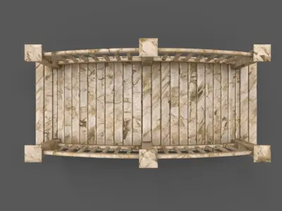 Marble bridge Low-poly 3D model purchase