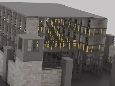 Prison 3D Model building 3D model
